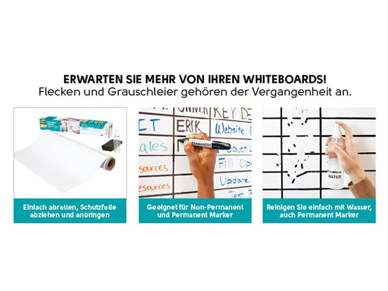 3M Whiteboardfolie Post-it Flex Write 121.9 x 182.9 cm, 1 Rolle