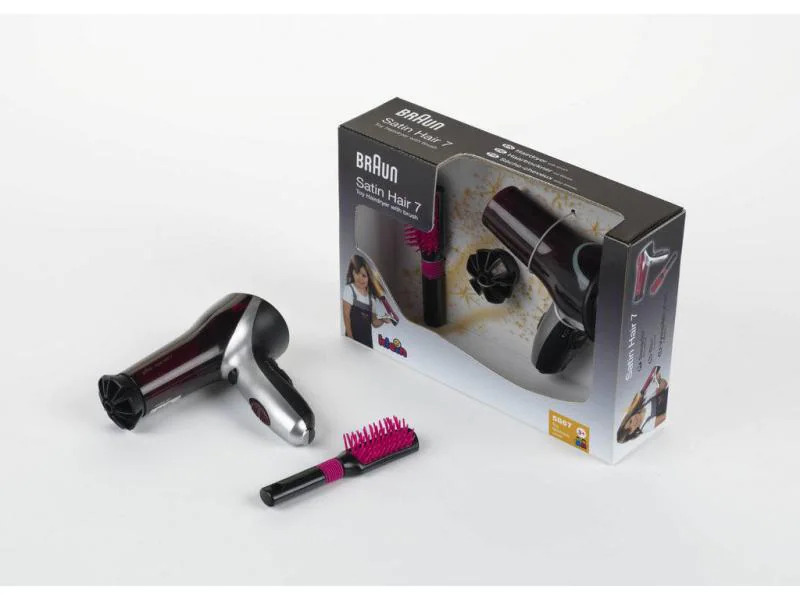Klein-Toys Frisierset Braun Haartrockner und Bürste