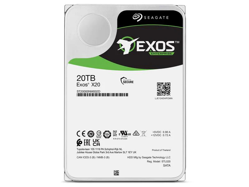 Seagate Harddisk Exos X20 3.5 SAS 20 TB