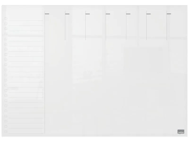 Nobo Acryl-Notiztafel Wochenplaner A3,  Transparent