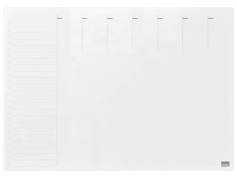 Nobo Glassboard Wochenplaner 43 cm x 56 cm, Grau