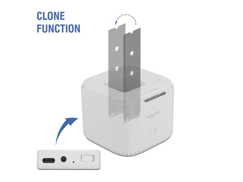 Delock Dockingsstation M.2 NVME SSD Klon Station