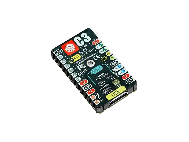 M5Stack Entwicklerboard M5Stamp C3 Mate mit Pin Headers