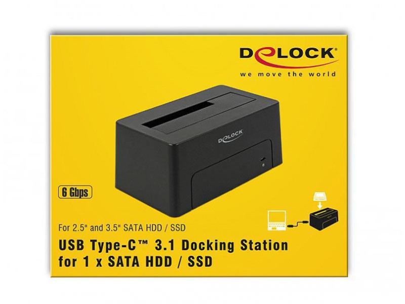 Delock Dockingsstation für ein 3,5- oder 2,5-Laufwerk