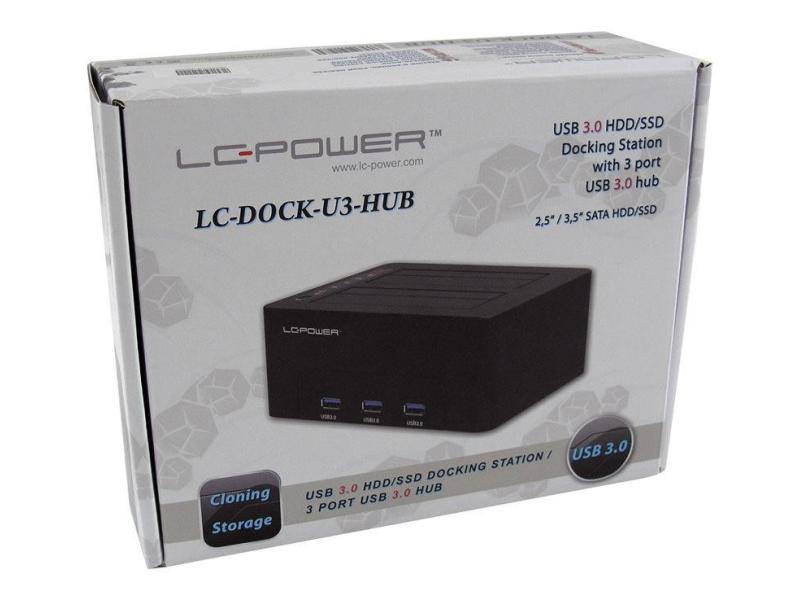 LC-Power Docking- und Klonstation LC-DOCK-U3-HUB