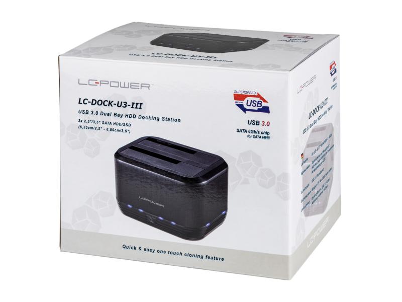 LC-Power Docking- und Klonstation LC-DOCK-U3-III
