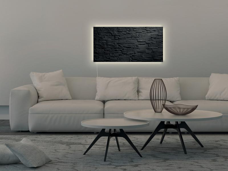 Sigel Glassboard LED artverum 91 cm x 46 cm, Schwarz