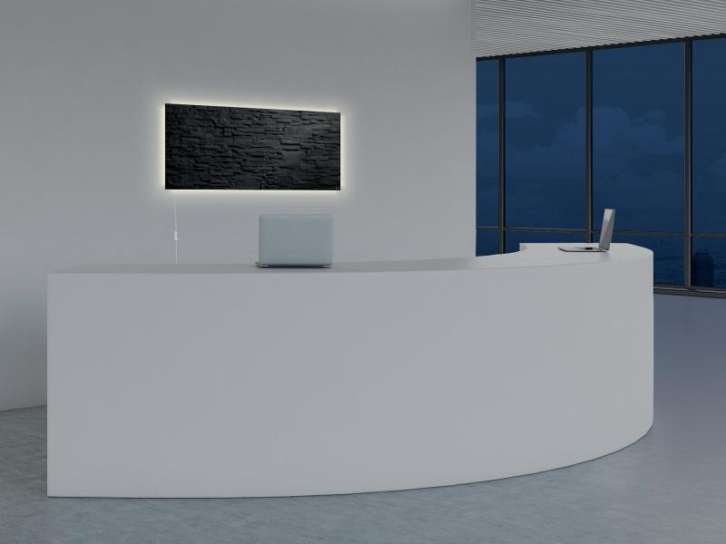 Sigel Glassboard LED artverum 91 cm x 46 cm, Schwarz