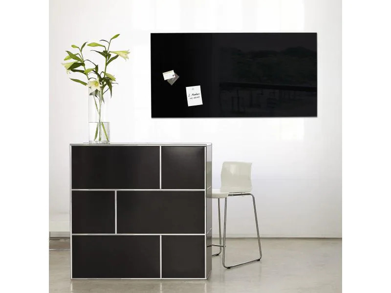 Sigel Magnethaftendes Glassboard artverum 45 cm x 91 cm, Schwarz