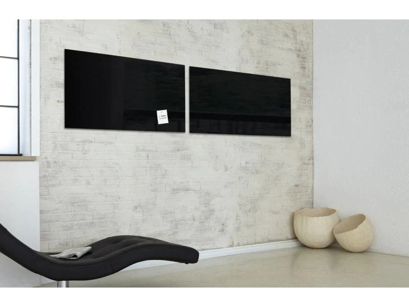 Sigel Magnethaftendes Glassboard artverum 45 cm x 91 cm, Schwarz