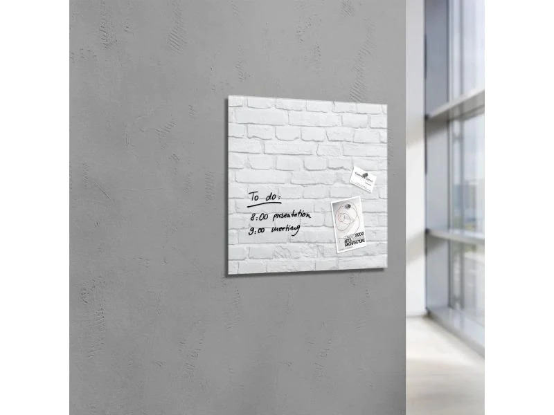 Sigel Magnethaftendes Glassboard artverum 48 cm x 48 cm, Weiss