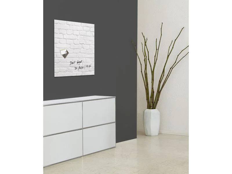 Sigel Magnethaftendes Glassboard artverum 48 cm x 48 cm, Weiss
