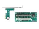 Delock PCI-E Riser Karte x1 zu 2x PCI 32 Bit Slot mit 60 cm Kabel