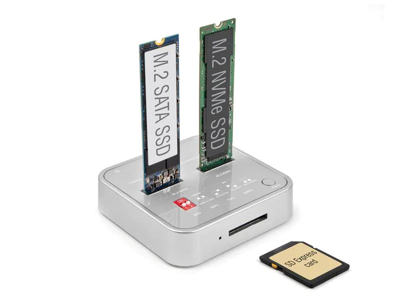 Delock Dockingstation für SSD mit SD Express und Card Reader