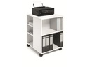 DURABLE Multifunktionswagen 74/59 3-seitig offen, 6 Böden, Weiss