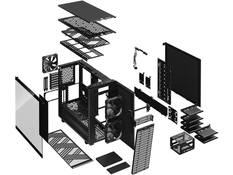 Fractal Design PC-Gehäuse Define 7 Dark TG Schwarz