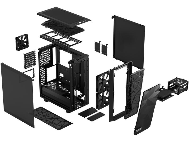 Fractal Design PC-Gehäuse Meshify 2 Compact TG Dark Schwarz