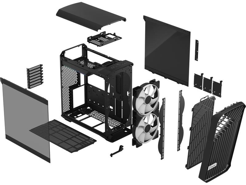 Fractal Design PC-Gehäuse Torrent Compact RGB TG Light Tint Schwarz