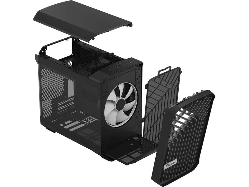 Fractal Design PC-Gehäuse Torrent Nano RGB TG Light Tint Schwarz