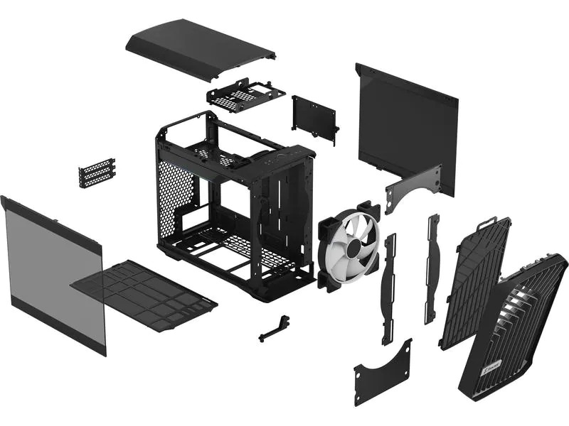 Fractal Design PC-Gehäuse Torrent Nano RGB TG Light Tint Schwarz