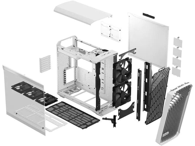 Fractal Design PC-Gehäuse Torrent TG Clear Weiss