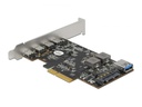 Delock PCI-Express-Karte 90059 USB 3.1 Gen2 - 4x USB-C