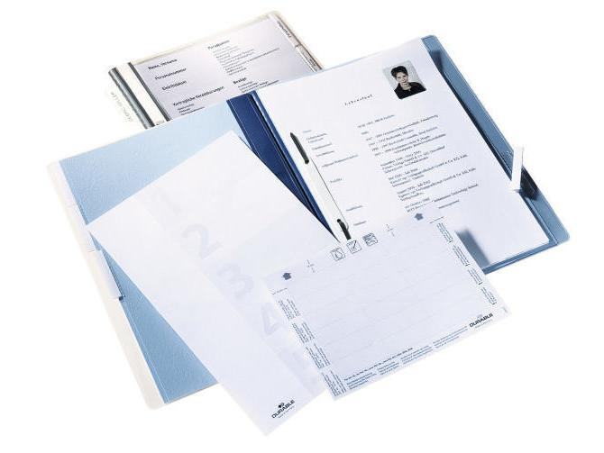 DURABLE Bewerbungsmappe Transparent/Blau