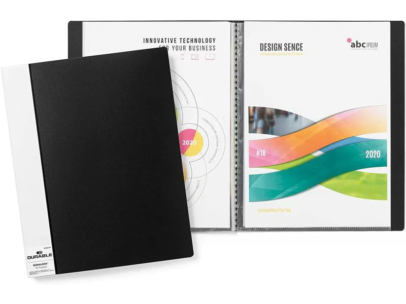 DURABLE Sichtbuch Duralook A4 Schwarz, 10 Hüllen