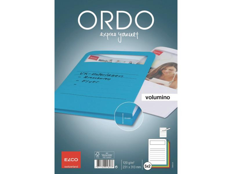ELCO Sichthülle Ordo Volumino A4 Mehrfarbig, 10 Stück