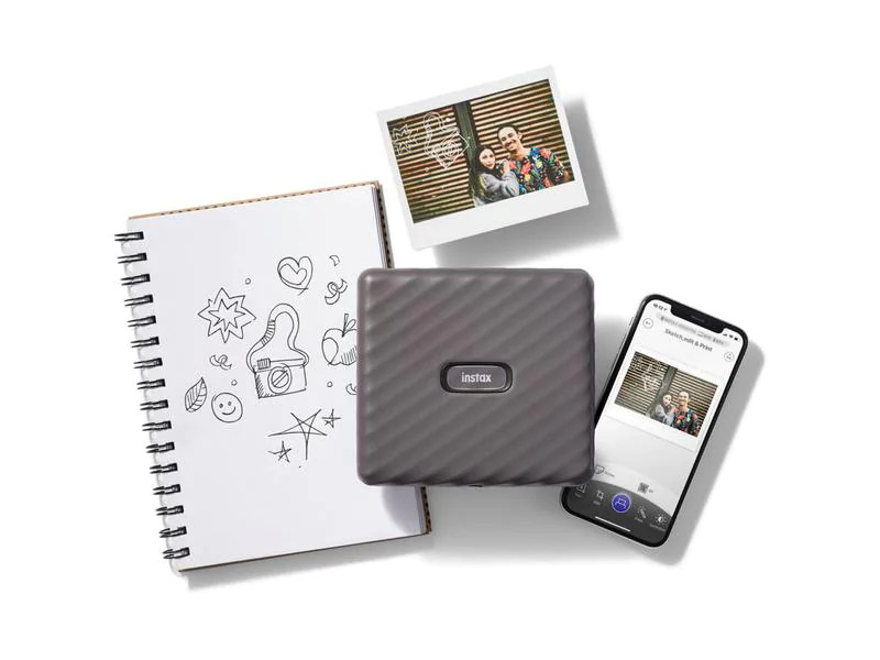 Fujifilm Mobiler Drucker Instax Link Wide Mocha Gray