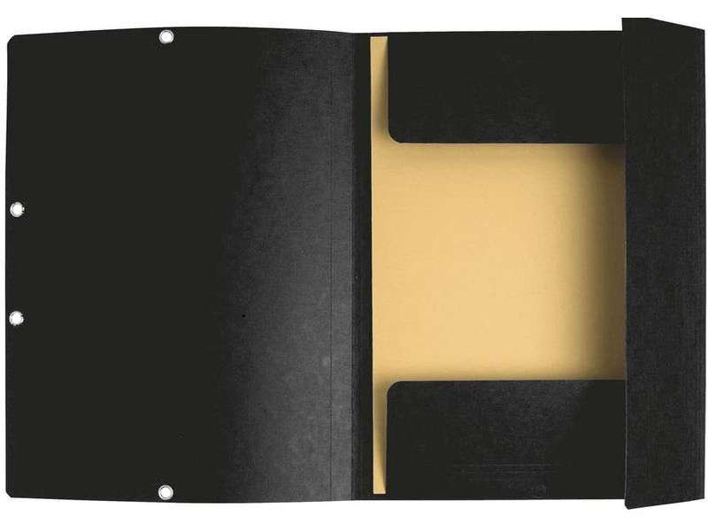 Exacompta Gummibandmappe A4 Schwarz, 250 Blatt