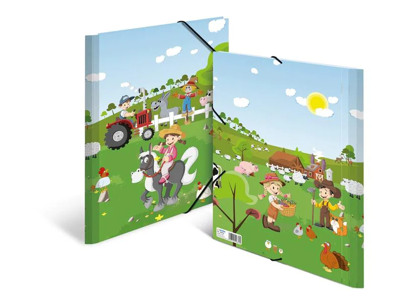 HERMA Gummibandmappe Bauernhof A3, Mehrfarbig