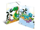 HERMA Gummibandmappe Dinos A3, Mehrfarbig
