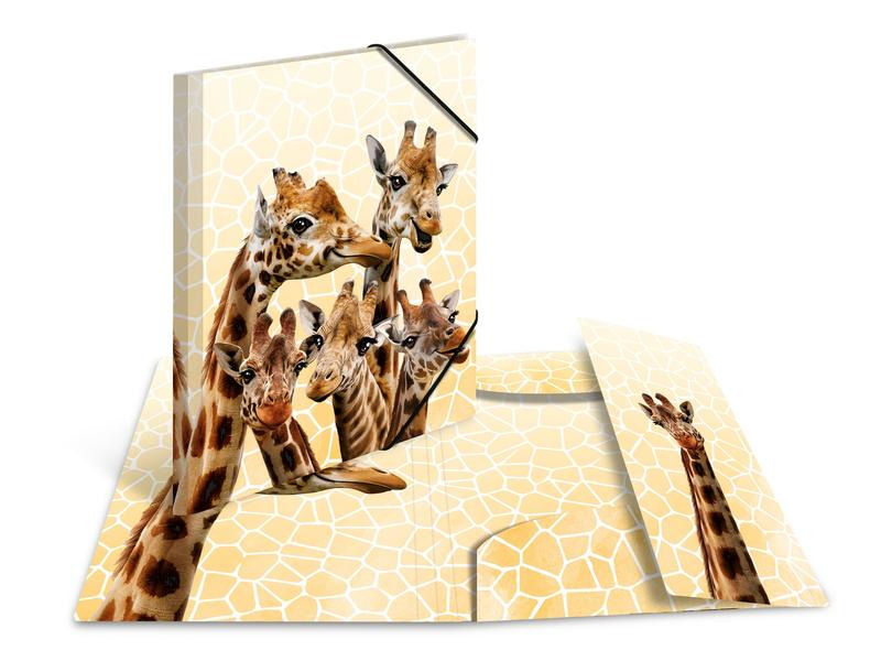 HERMA Gummibandmappe Giraffe A4, Mehrfarbig