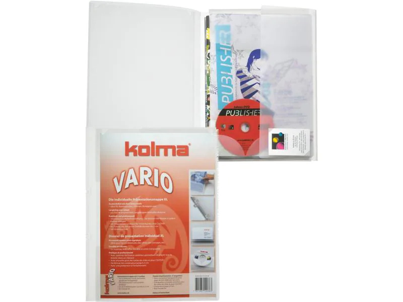 Kolma Einlagemappe Vario A4 KolmaFlex XL Transparent