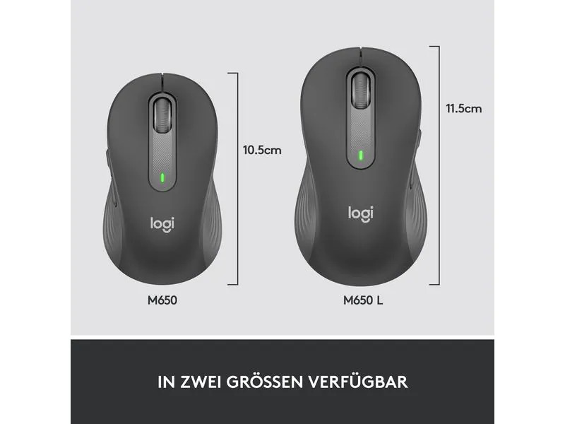 Logitech Mobile Maus Signature M650 Graphite