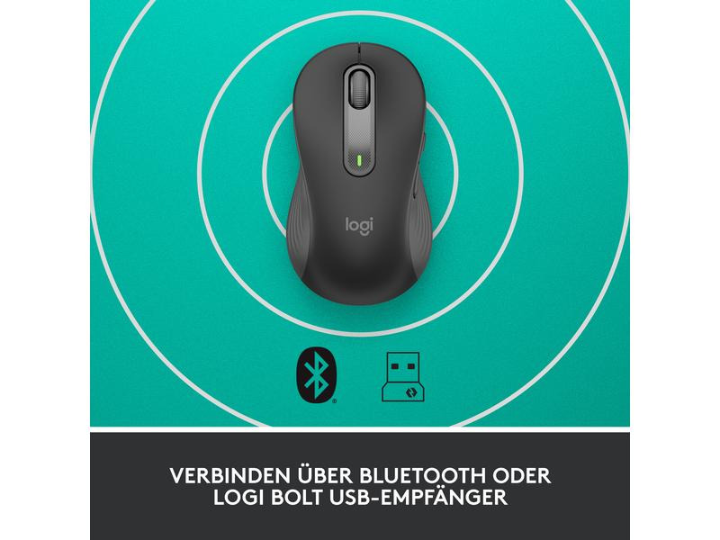 Logitech Mobile Maus Signature M650 L left Graphite