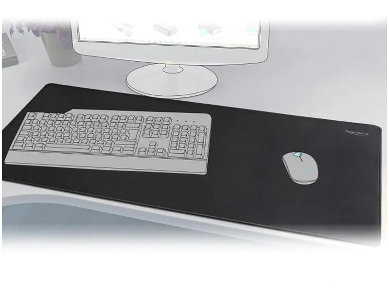 Delock Gaming-Mausmatte 12027 Schwarz