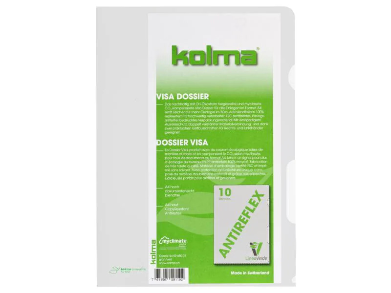 Kolma Sichthülle LineaVerde Visa Dossier A4 10 Stück