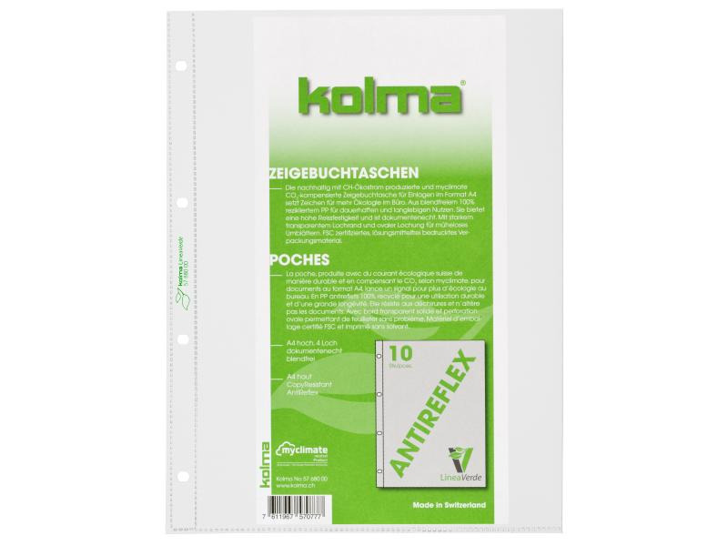Kolma Zeigetasche LineaVerde A4 CopyResistant AntiReflex 10 Stück