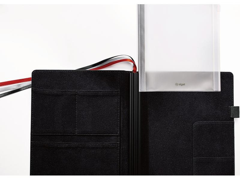 Sigel Sichthülle Flex A5 mit Zip-Verschluss, Grau