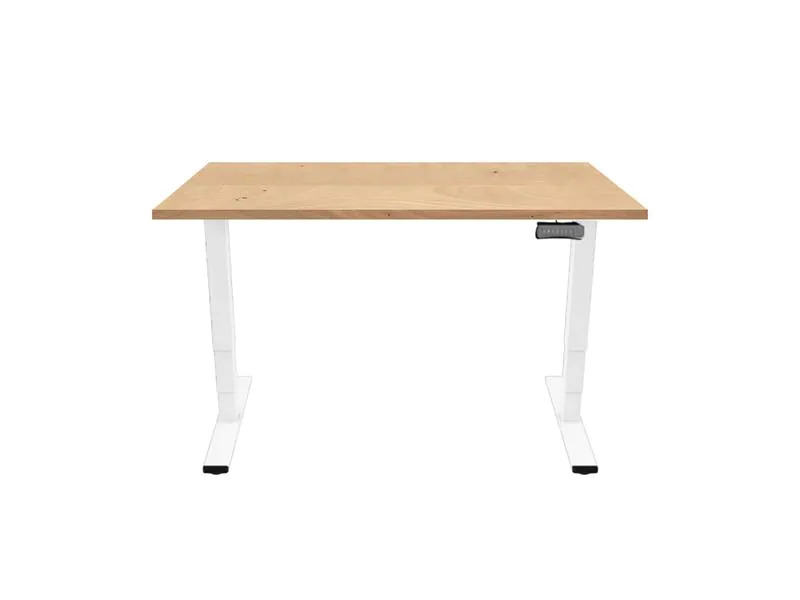 Contini Tisch RAL 9016 1.6 x 0.8 m Weiss mit Brauner Tischplatte