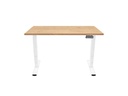 Contini Tisch RAL 9016 1.6 x 0.8 m Weiss mit Brauner Tischplatte