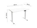 Contini Tisch RAL 9016 1.8 x 0.8 m Weiss mit Weisser Tischplatte