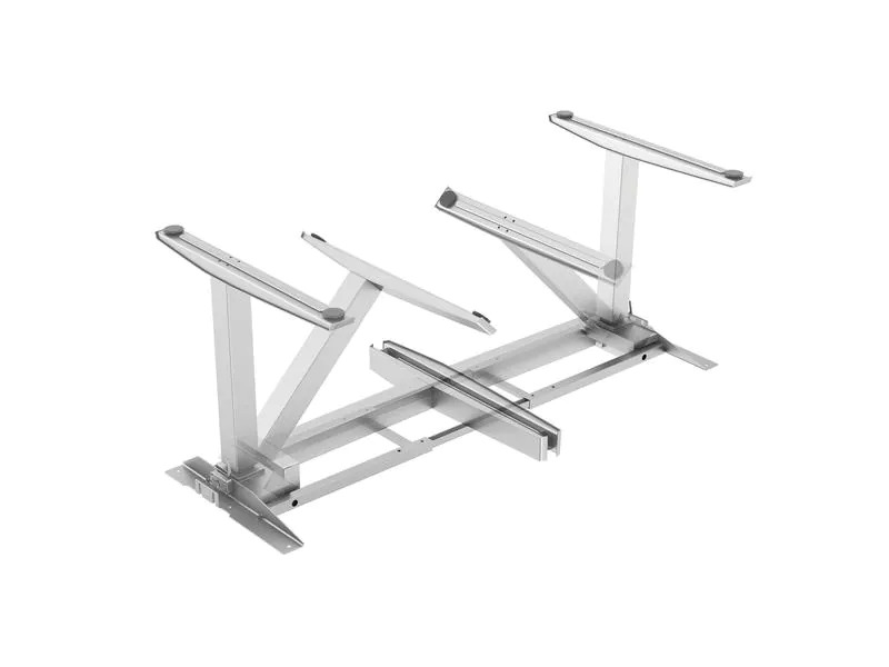 Fellowes Steh- &amp; Sitzgestell Levado ohne Tischplatte, Silber