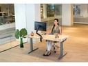 Fellowes Steh- &amp; Sitzgestell Levado ohne Tischplatte, Silber