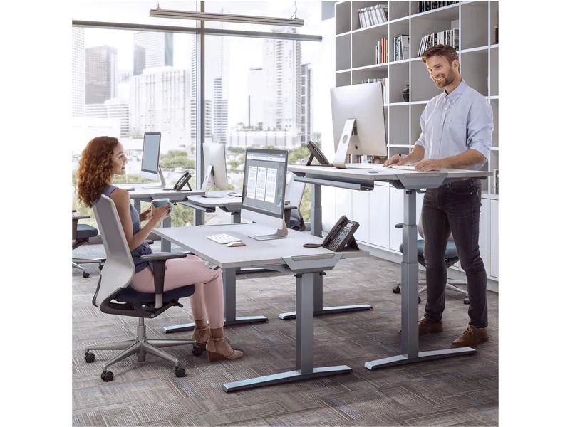 Fellowes Tischplatte Levado 140 x 80 cm, Grau