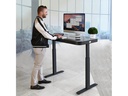 seville classics Tisch Airlift 121 x 61 cm, Schwarz