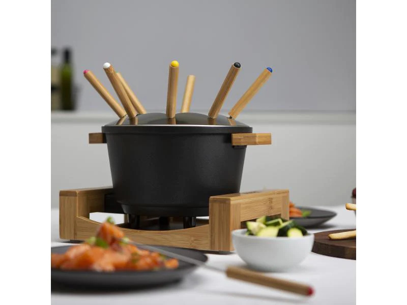 Princess Fondue-Set All-in-One Pure 10 Teile, Braun/Schwarz
