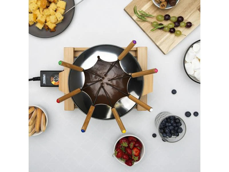Princess Fondue-Set All-in-One Pure 10 Teile, Braun/Schwarz
